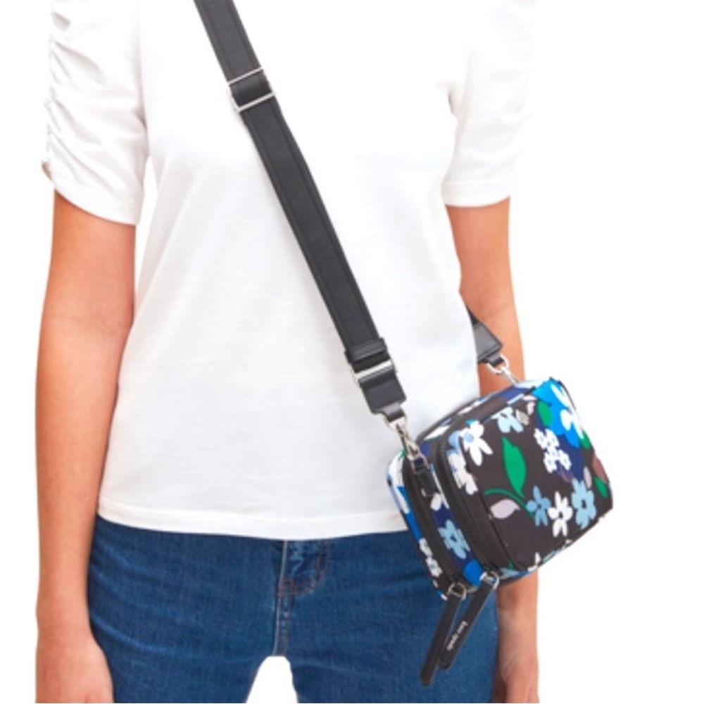 Kate Spade Jae Bold Blooms Mod Retro Nylon Camera Crossbody Bag